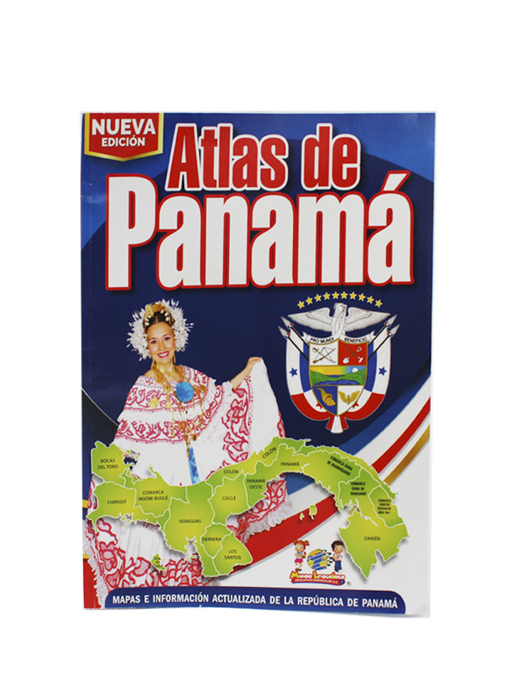 LIBRO ATLAS DE PANAMA CON MAPAS Y INFORMACION ACTUALIZADA